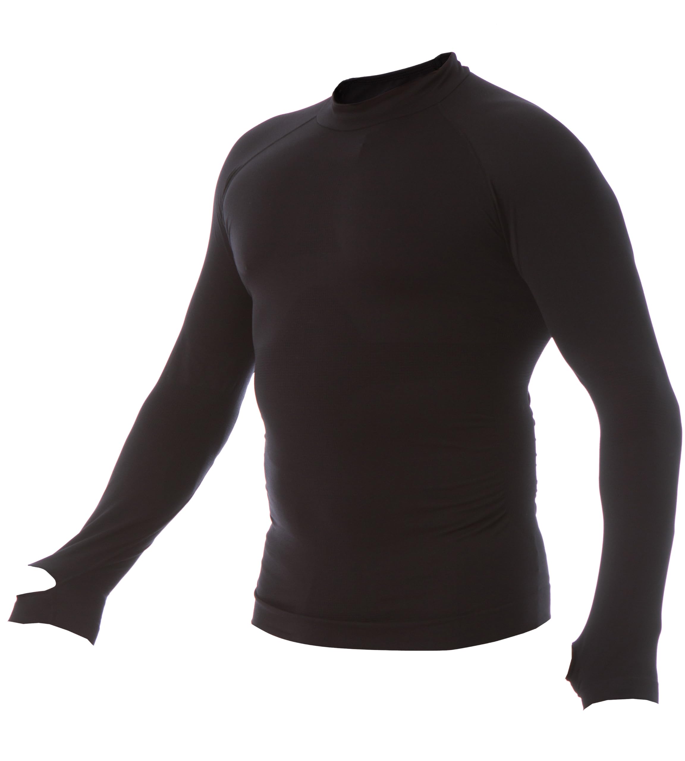 Generico T-Shirt Uomo Maglia a Maniche Lunghe Intimo Termico in Tessuto anatomico, Anallergico, Antibatterico, Traspirante e termoregolante Modello Cesena