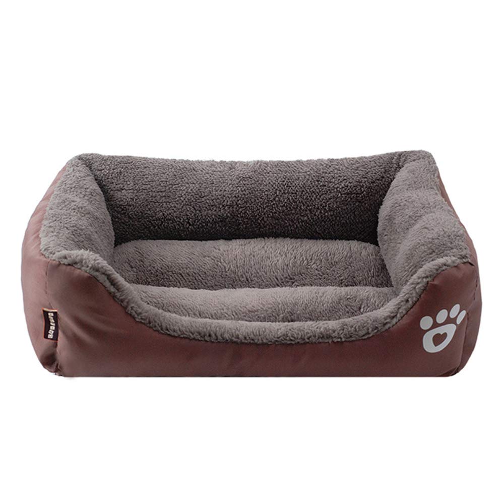 Lit de chien orthopédique L en coton à mémoire de forme chic canapé marron café pour grand chiot