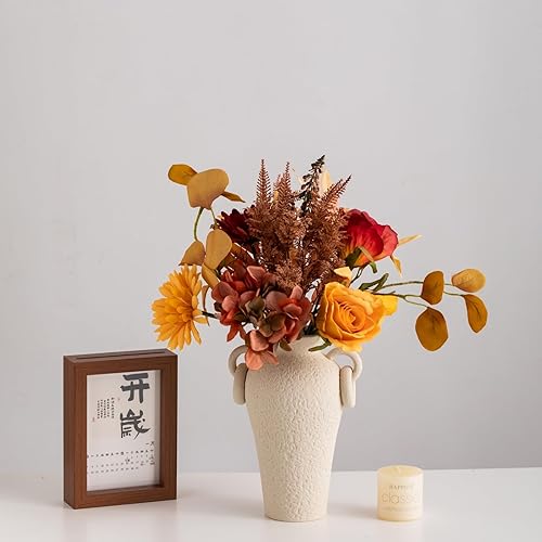 Miniatura 5 de VISIBLE Ramo de flores artificiales de otoño de 17 pulgadas perfecto para decoración del hogar, habitación y oficina