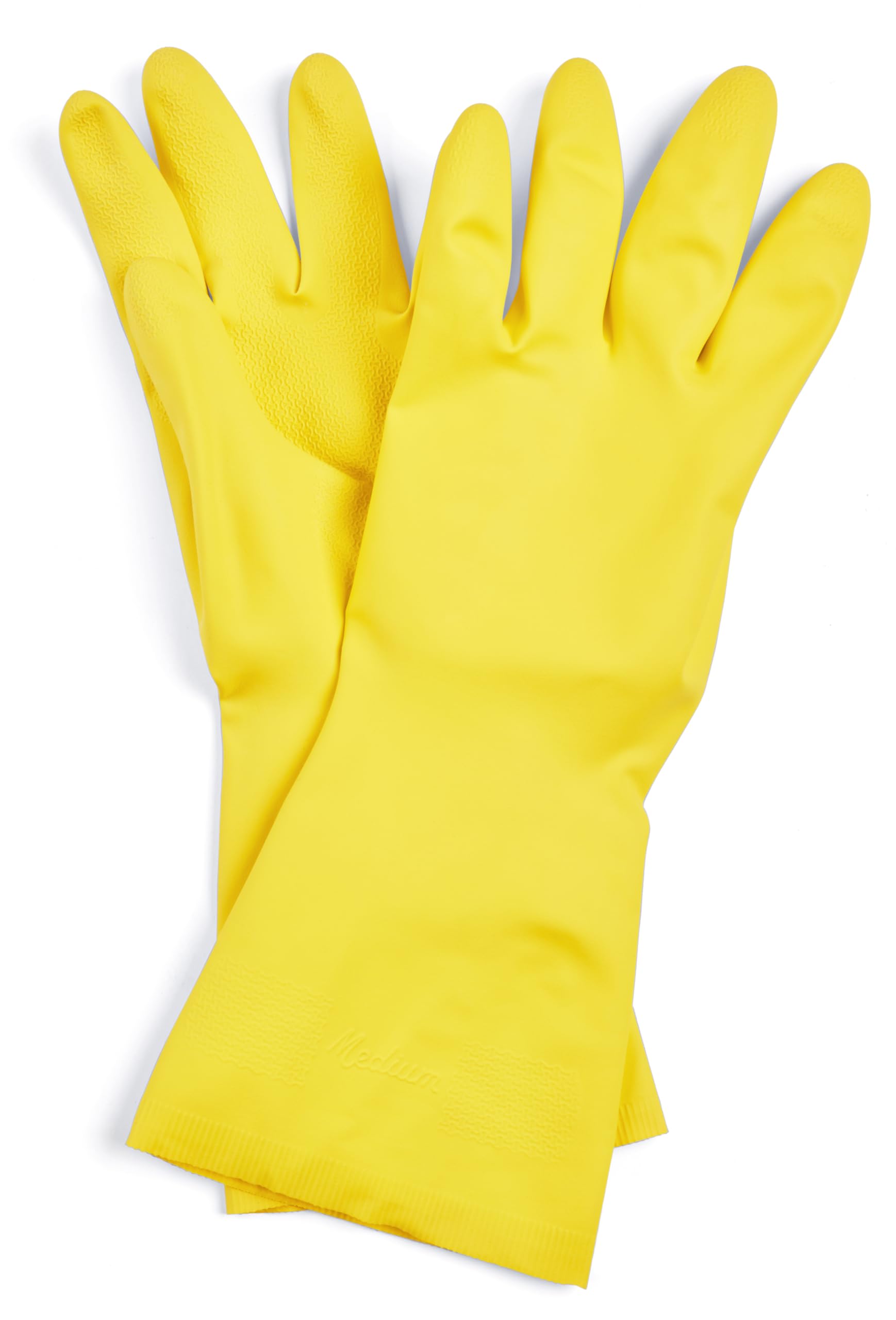 Spontex Multi Use, 12 paires de gants de ménage avec protection fraîcheur et latex naturel FSC, intérieur avec flocage en coton, taille M (12 x 1 paire)