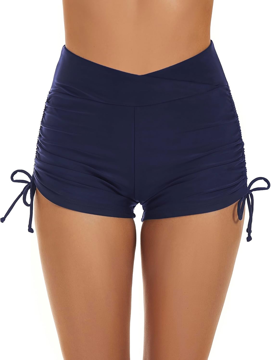 Tournesol Women's Swim Shorts High Waisted Swimsuit Bottoms Cross Waist Swimwear Boy Shorts Swimming - Image 2