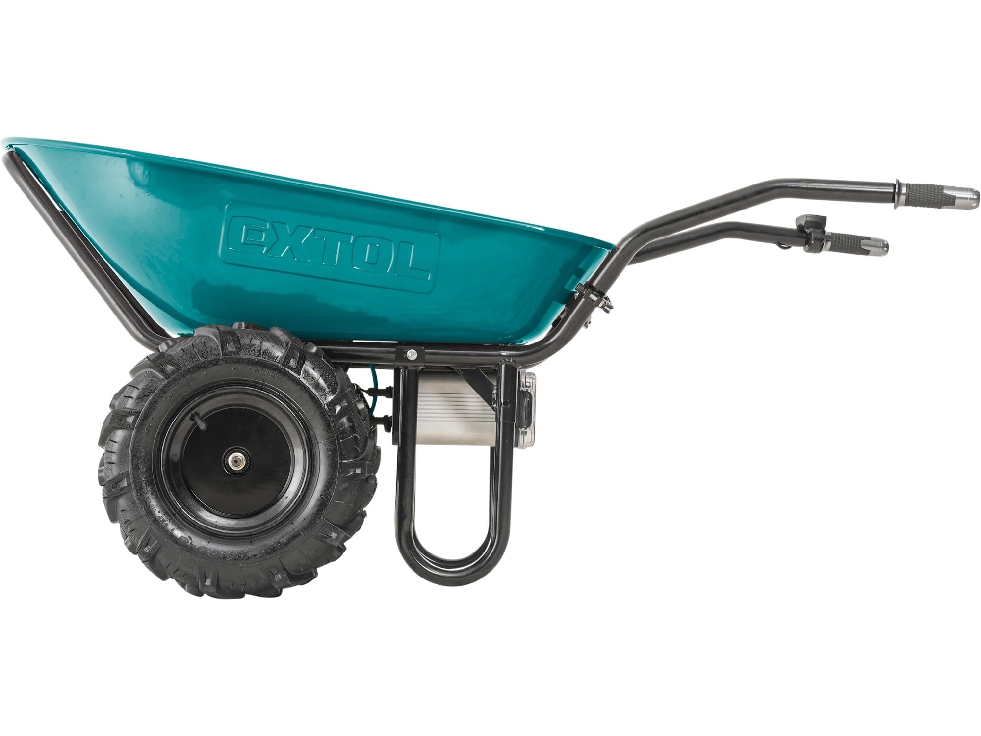 Extol Industrial Brouette électrique avec batterie I Bac de 100 l I 260 kg capacité de charge I 500 W I 40 V Li-ion avec 6000 mAh