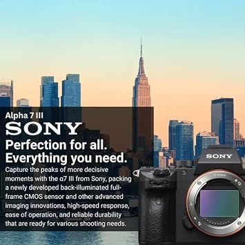 Sony Alpha A7 III 24.2MP Full Frame Mirrorless Camera (Black, 2 Items) | 24.2MP Exmor R Full-Frame, 5-Axis Ibis, Fast Hybrid Af 693 Pd/425 CD, 10 Fps Af and Ae, 4K, Body-Only, Nanuk 920 Case