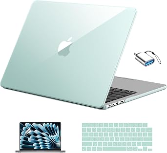 EooCoo for MacBook Air 13 inch Case M5/M4/M3/M2 2026-2022, Sage Green