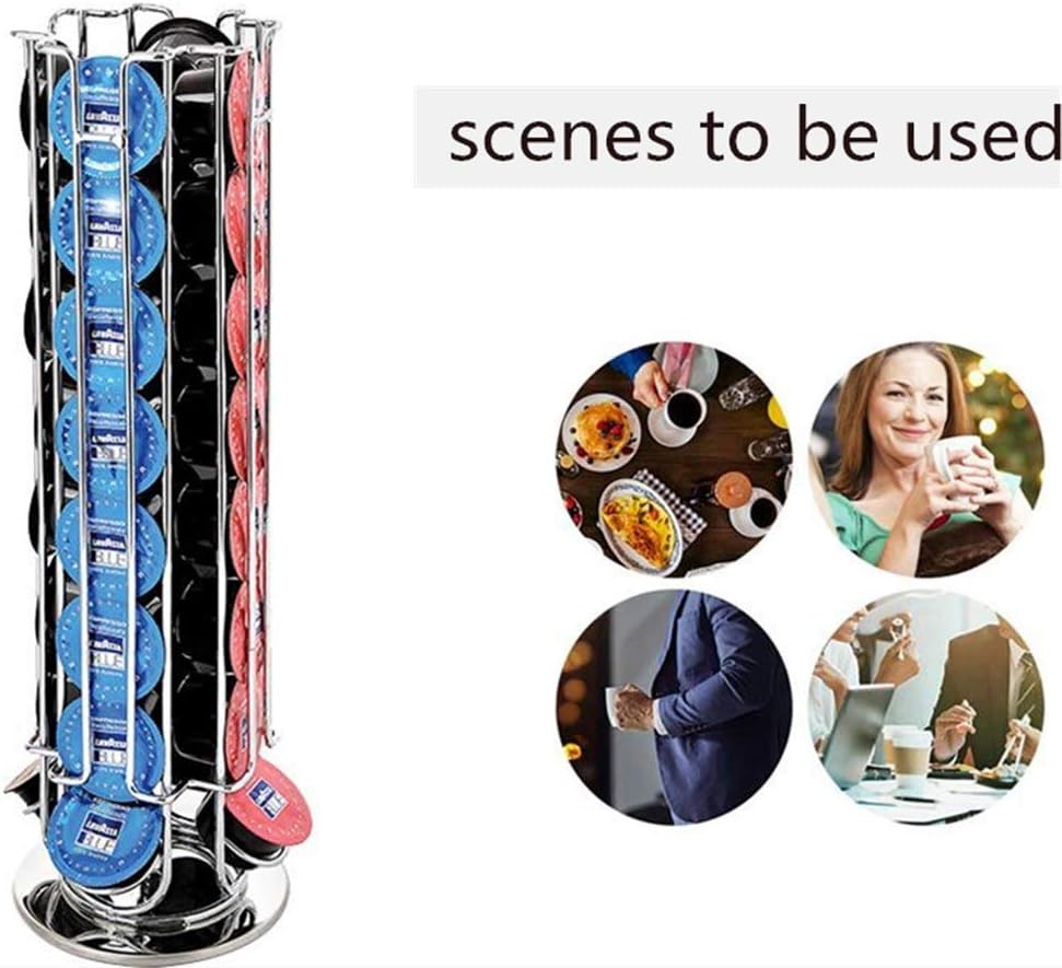 コーヒーポッド収納ボックス， コーヒーカプセルホルダー 360度回転 コーヒーポッドホルダー 収納ラック