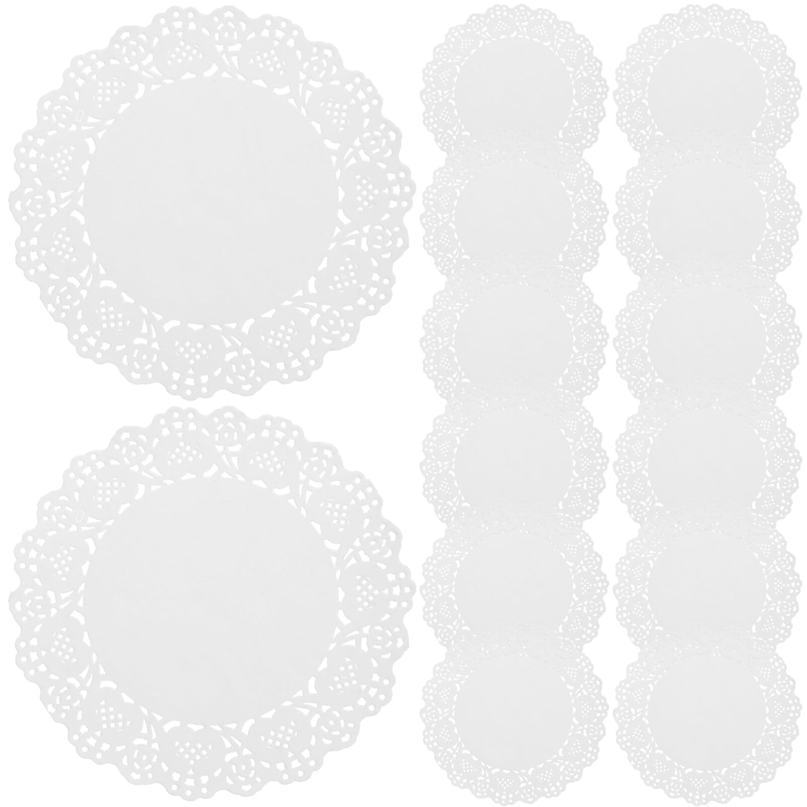 200pcs Paper Cake Round Floral Pattern Paper Oil-absorb Baking Mats Hollow Paper Pad Baking Paper Pads Bbq Paper Liner Grease-proof Paper Round Paper Doilies Paper Placemats