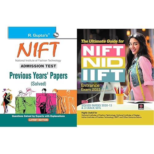 NIFT/NID (Admission Test) Previous Years' Papers (Solved)+Guide for NIFT/NID/IIFT 2021(Set of 2 books)
