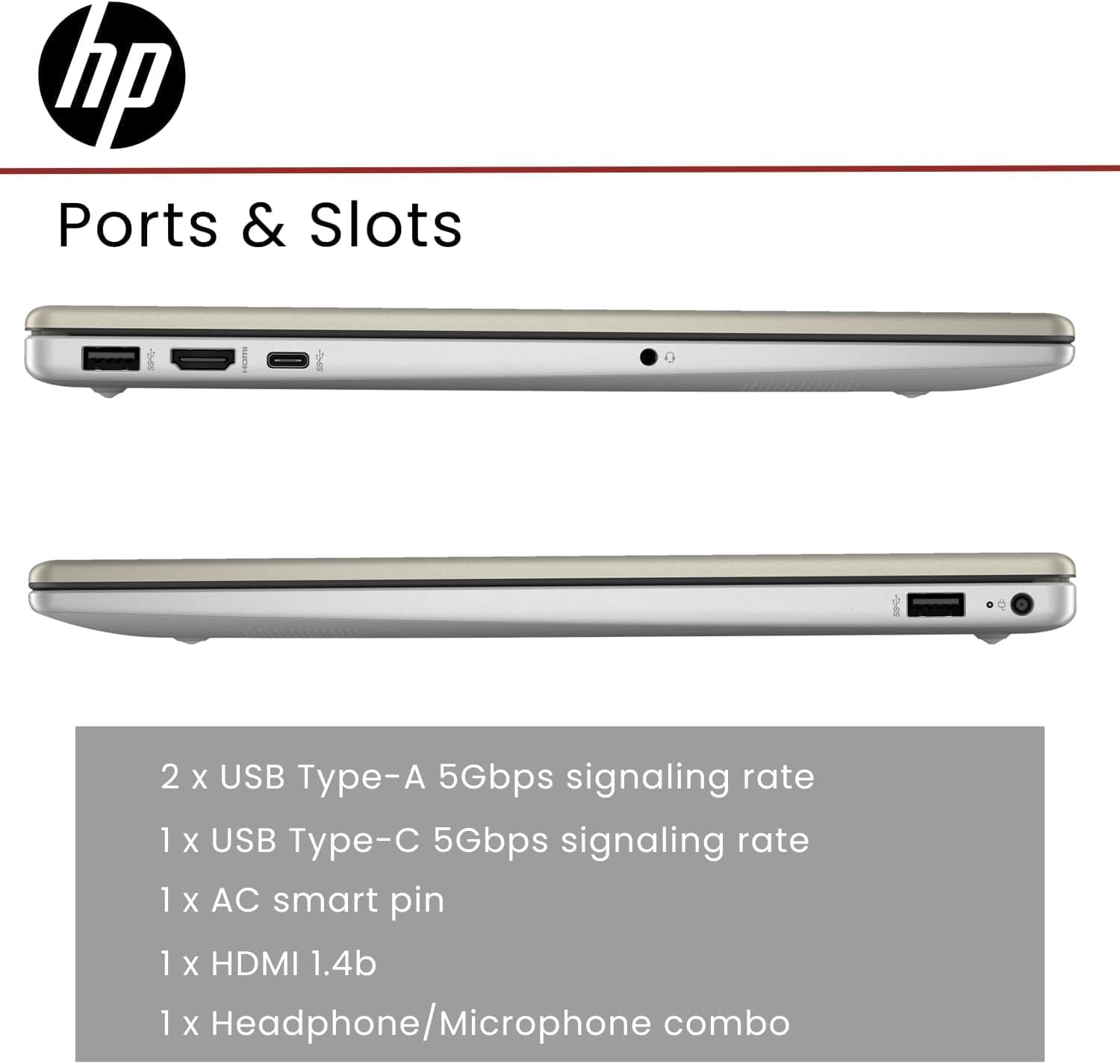 HP Pavilion 15.6" FHD Laptop | AMD Ryzen 7 7730U (8 Core) | 24GB RAM | 1TB Storage (512GB SSD & 512GB External Storage) | Luminous Gold | Webcam | HDMI | Wi-Fi 6 | Windows 11 Pro | w/WOWPC Bundle - Image 6