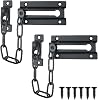 JQK Chain Door Guard with Lock, Black 2 Pack Chain Lock Stainless Steel Chain Locks for Inside Door and Extra Front Door, HDC120-PB-P2