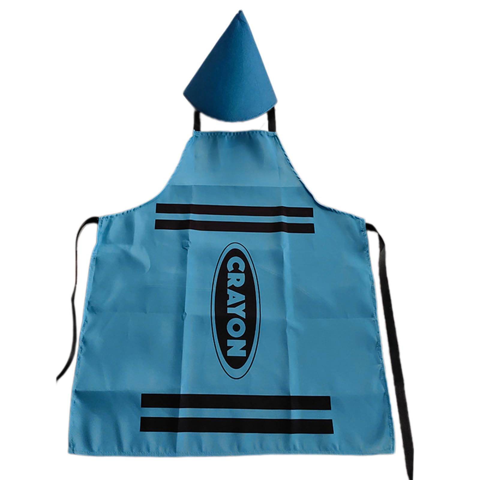 Generisch Colouring Pencil Costume Set for Adults with Apron Pointed Hat as Fun Party Outfit (G, 74 x 64 x 0.5 cm)