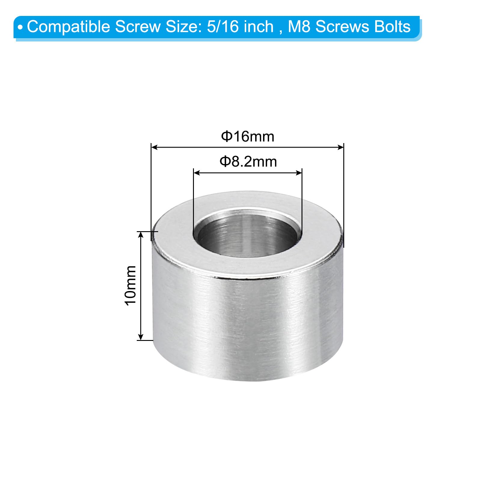 PATIKIL M8 Stainless Steel Spacers - Image 2