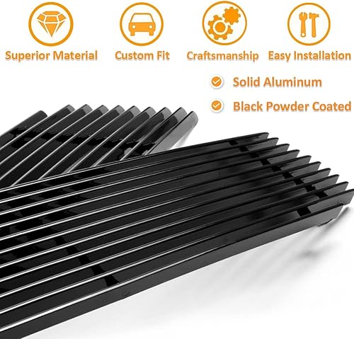 Miniatura 4 de YHIMPORT Rejilla frontal para Chevy Camaro LTLS V6 negro de malla de acero inoxidable 2010-2013 para Chevy Camaro LTLS V6 LS LT