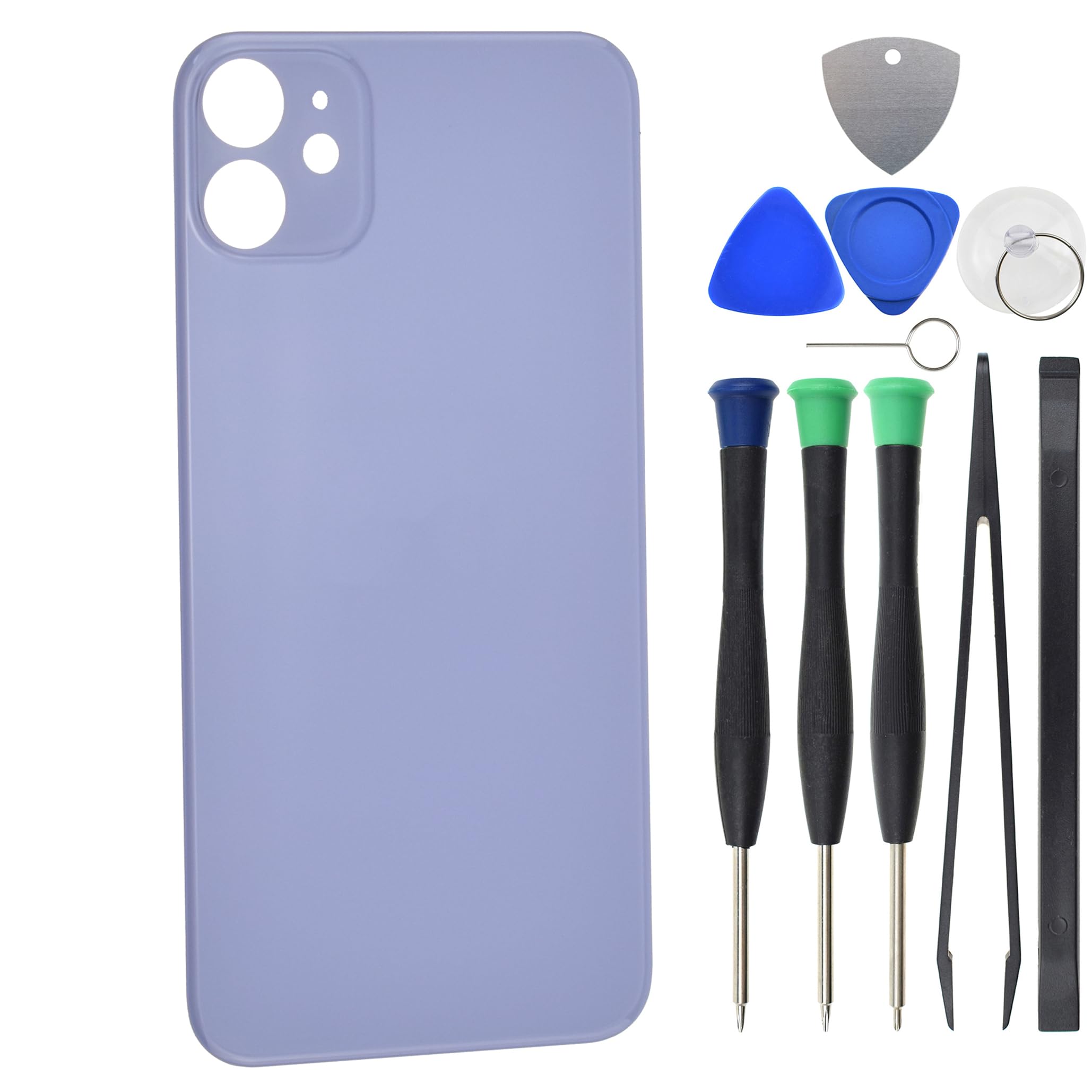 Purple Back Glass Replacement for iPhone 11 with pre-cut adhesive