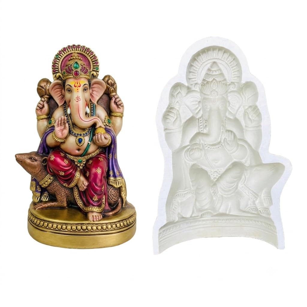 Ganesha Idol Making Mold///Mould – Hight 7.5 inch Art Sculpture Mould for Clay, and Eco-Friendly Idols-picture-27