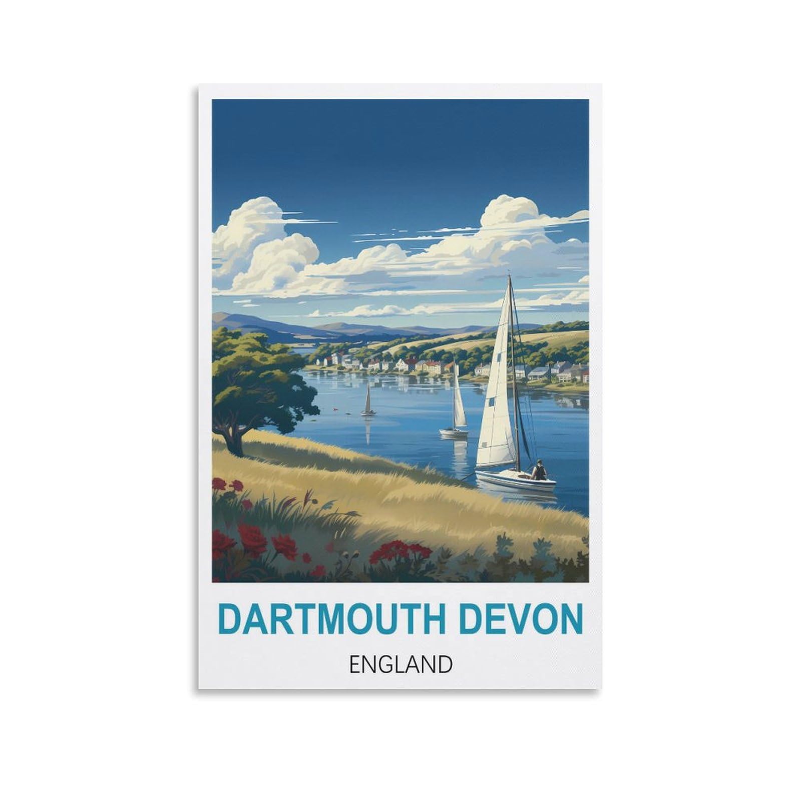 Metal Bar Signs Vintage Dartmouth Devon Englands Travel Tin Signs Metal Poster Wall Decor Office Cafe Bathroom Badroom 30x40cm