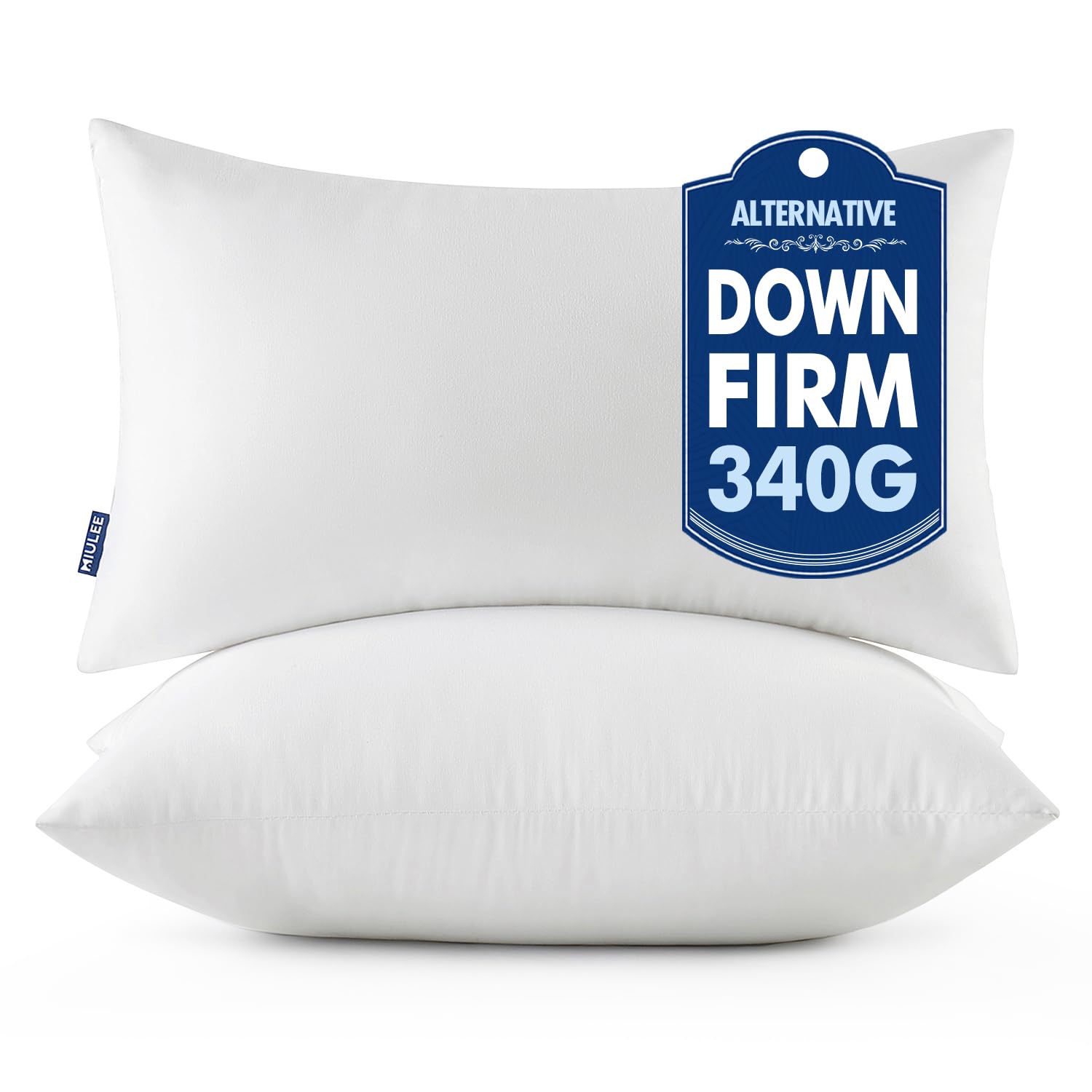 MIULEE 14x20 Throw Pillows Inserts 2 Pack, Decorative Pillows for Couch Bed | 100% Virgin Filling, Full and Fluffy, Lumbar, Back and Neck Support 2 14x20 Inch