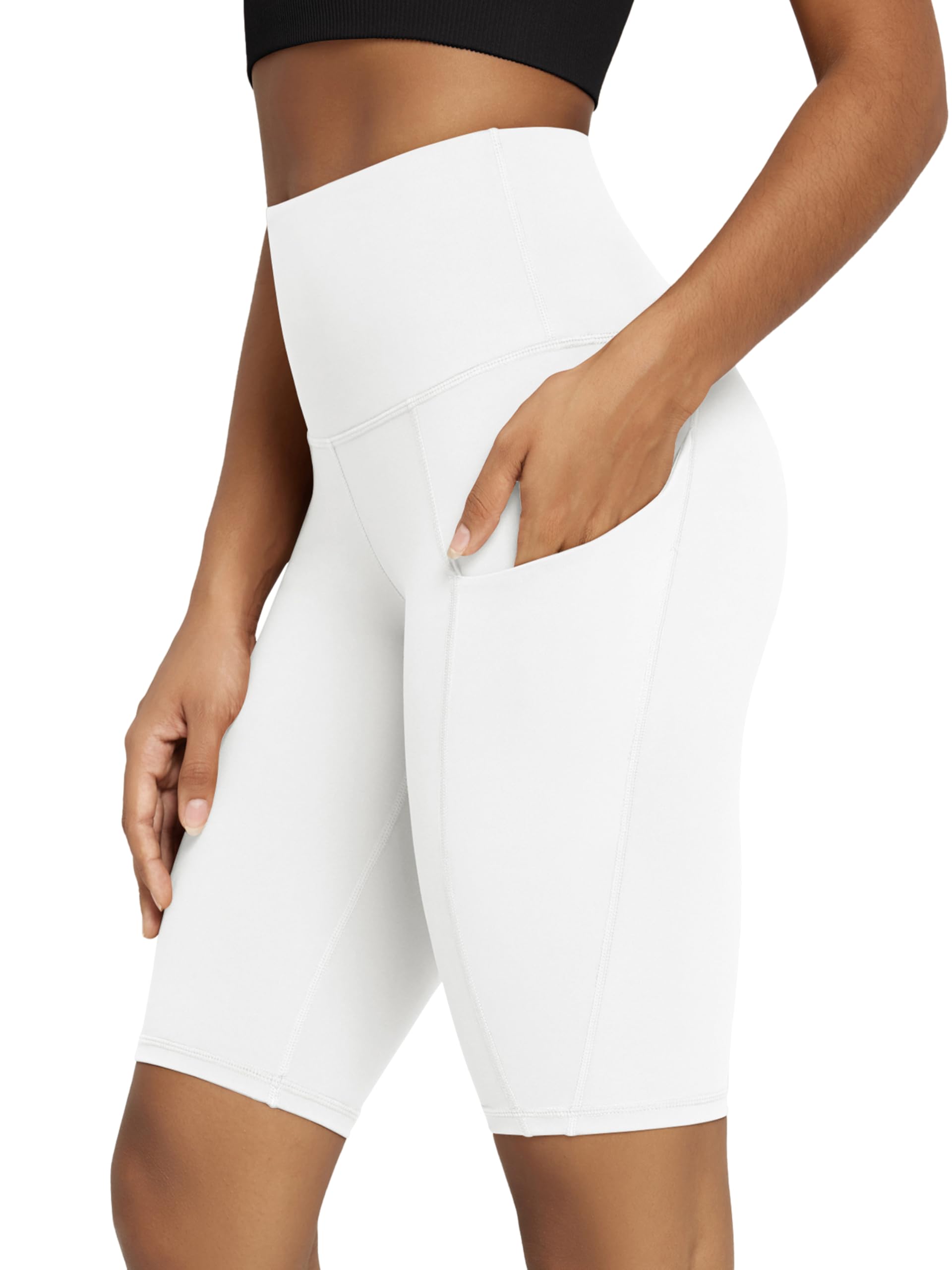 ODODOS Women's Tummy Control Biker Shorts 2.0 with Pockets High Waist Athletic Workout Yoga Shorts-3.5''/ 5"/ 8" / 10" Inseam