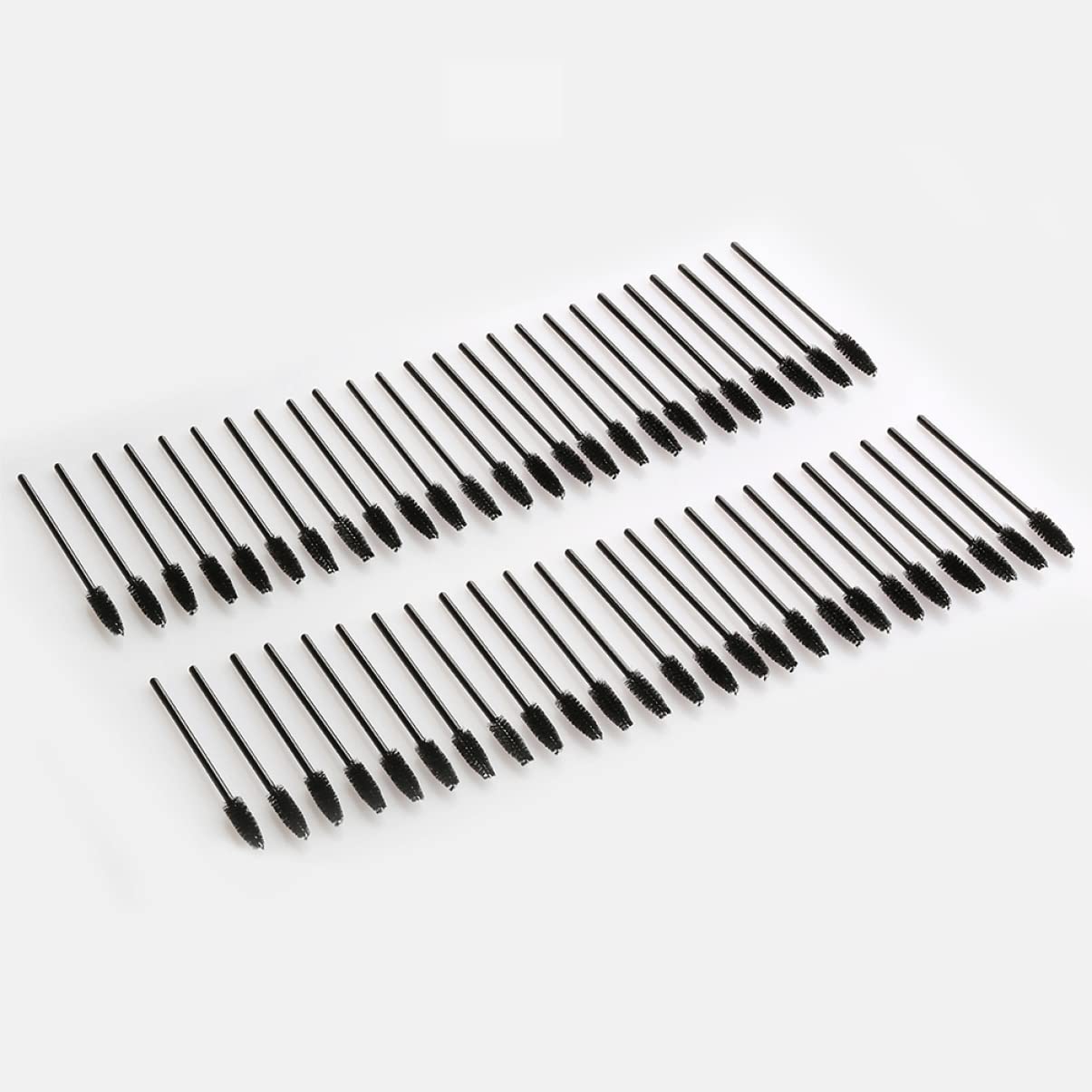 Housoutil 3sets Brow Spoolie Eyelash Applicator Set Lash Extension Brush Silicone Handle Dense Bristles Eyelash Makeup Mascara Wands Disposable for Quick Application 50pcs*3