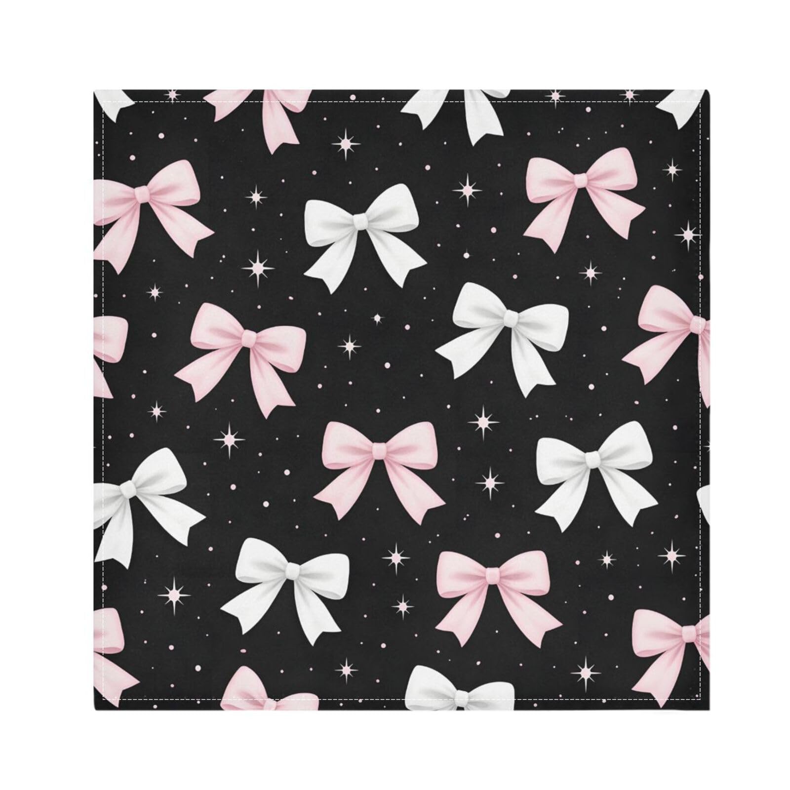 Ttgoth Bows Cloth Napkin Set of 4 Washable & Reusable Dinner Napkins for Dining Table, Banquets, Wedding, Party, 50x50 cm