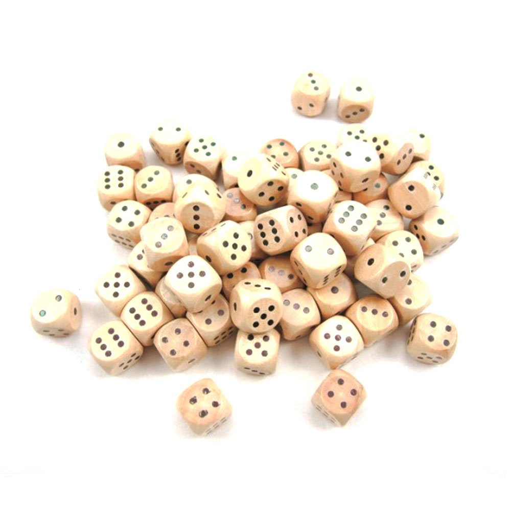 Set of 10 16MM Round Wooden Dice Set