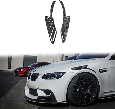 Front Bumper Side Fender Vents Cover For BMW E92 Real M3 2007-2013 WD Style Body Kits Carbon Fiber