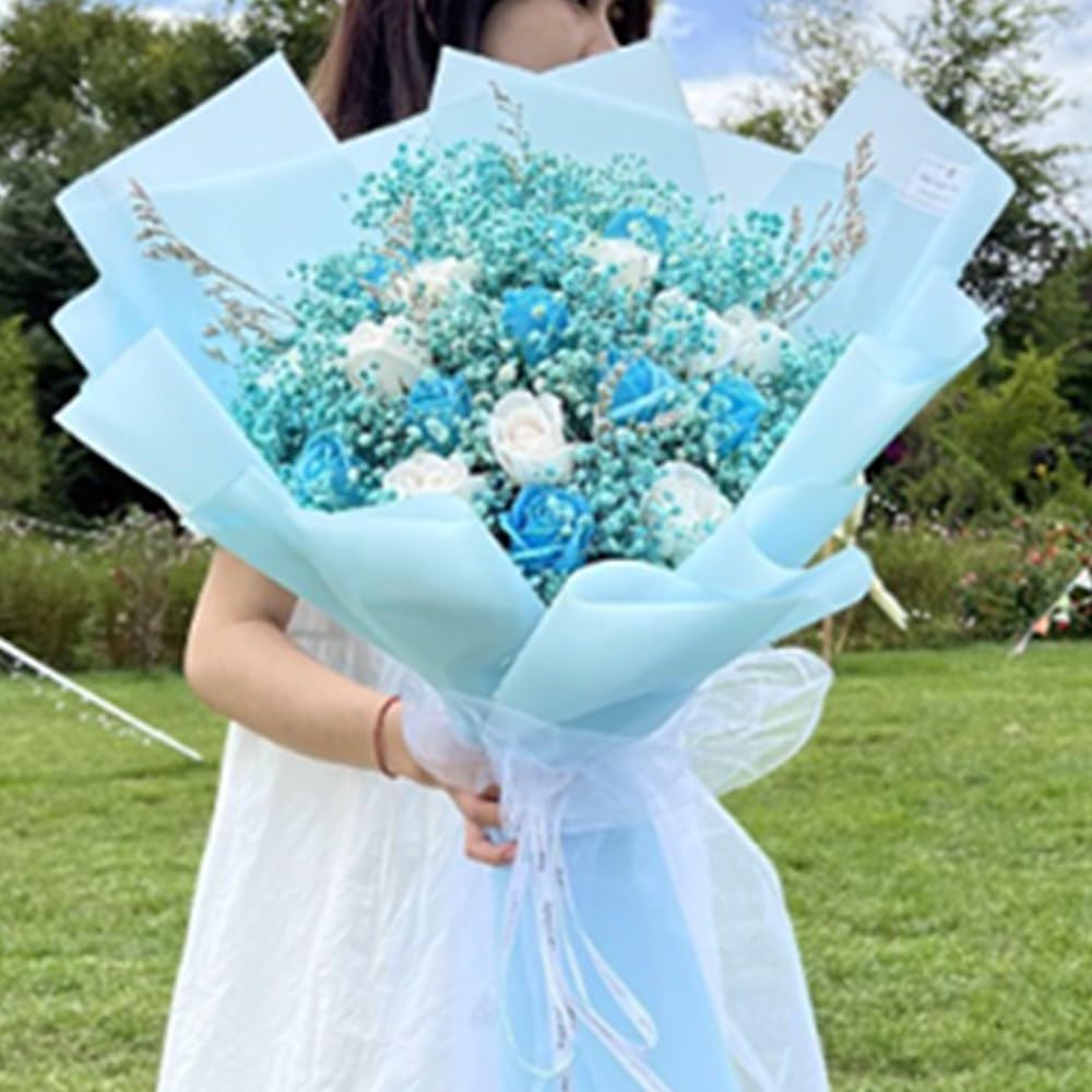 ドライフラワーリース　～Baby’s Breath～　ハンドメイド・オーダー Amazon.com: 17.2 Inch Dried Flowers Baby's Breath Bouquet - 2500+