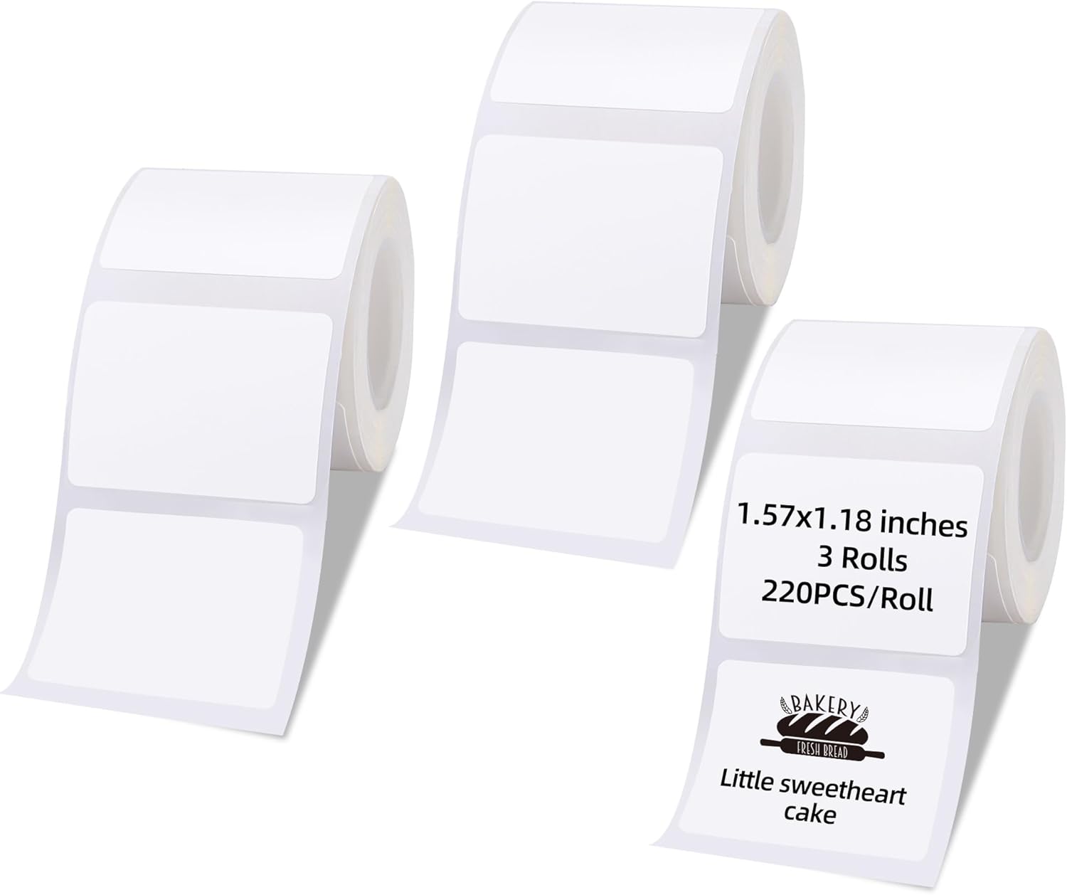 White Thermal Label Sticker for L7/L9/P50/M120/M110/M200/M220/221B Label Maker, 3 Rolls 1.57”x1.18”(40x30mm) Business Shipping Address Logo Jar Barcode Thermal Sticker Paper Waterproof Oilproof