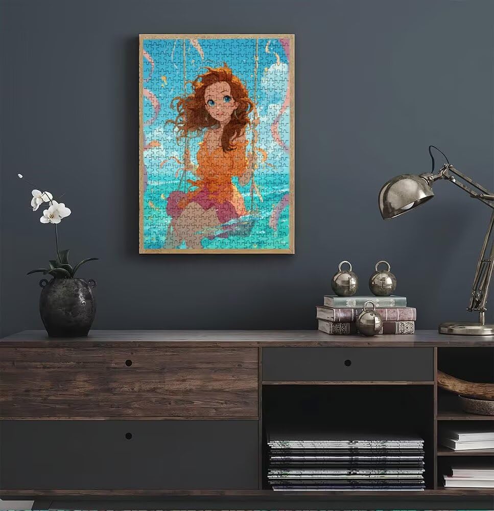 Dziewczyna huśtawka, Klasyczne Puzzle 4000 sztuk dla dorosłych BLQSBGA7-400 | Wyzwanie Zagadki, Gry Logiczne Cała Rodzina, Stres, Wystrój Domu Miłośnicy Puzzle