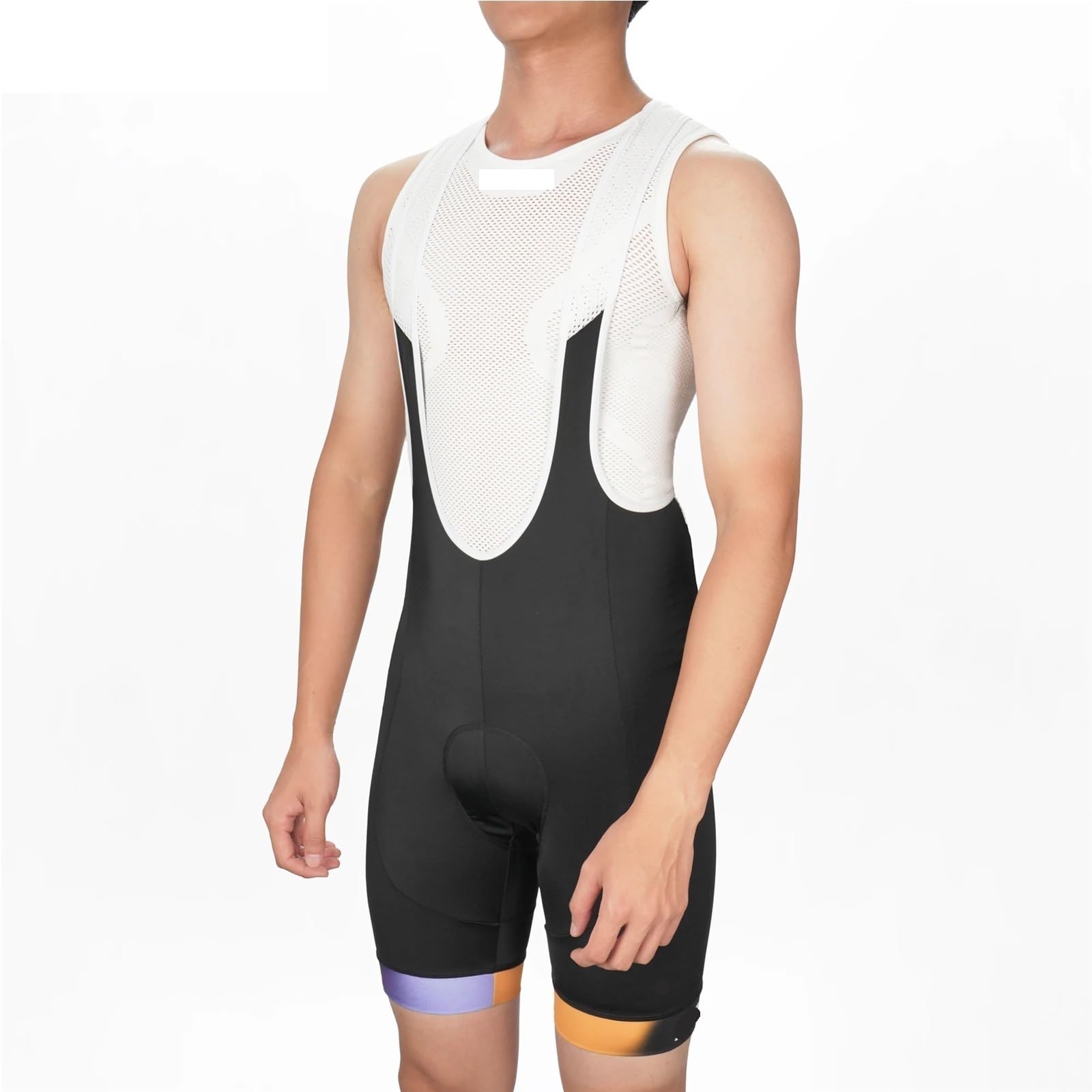 Pantaloncini da Ciclismo con Bretelle da Uomo, Antirughe, Abbigliamento da Ciclismo su Strada for Uomo per Il Fitness Ciclistico(XL)