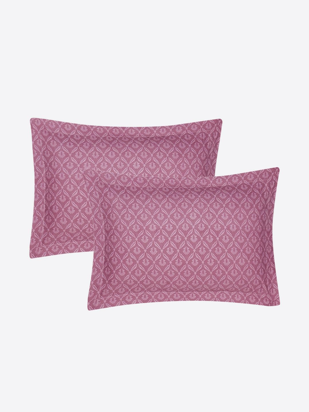 Monte Carlo Pink Printed King Size 130 GSM 1 Fitted Bedsheet with 2 Pillow Cover 4