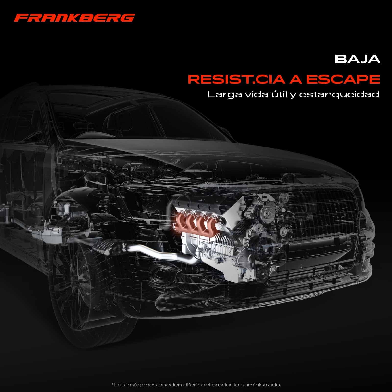 Frankberg Colector de escape Colector Compatible con CR-V III RE 2.2i-CTDi 4WD Civic VIII Hatchback FK FN 2.2 CTDi FR-V BE 2.2i-CTDi Replace# 04180RBD305