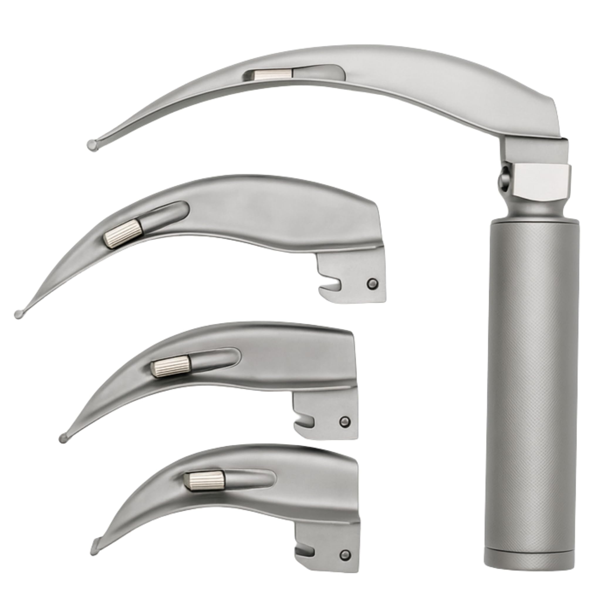 Bos Medicare Surgical Laryngoscope Set with 4 Stainless Steel