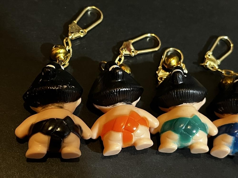 Amazon.co.jp: 昭和 レトロ お相撲さん ミニ ソフビ キーホルダー 4点