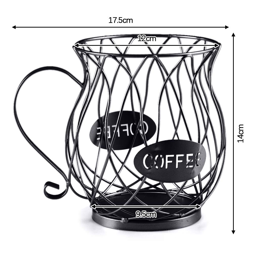 Universal Coffee Capsule Storage Basket Vintage Coffee Pod Storage Box Black For Cafe Restaurant Tea Room Kitchen Countertop Storage Holder, IDDE002477-593-1154519101