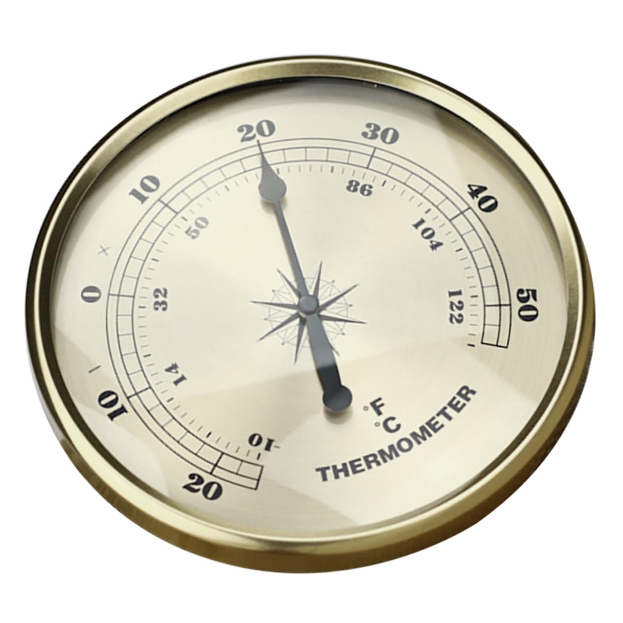 Uonlytech 4pezzi Termometro Metallico Rotondo Digitale Per Esterni e Interni Misuratore Di Temperatura Per Giardino Garage e Laboratorio Strumento Pratico e Durevole Per Uso Quotidiano