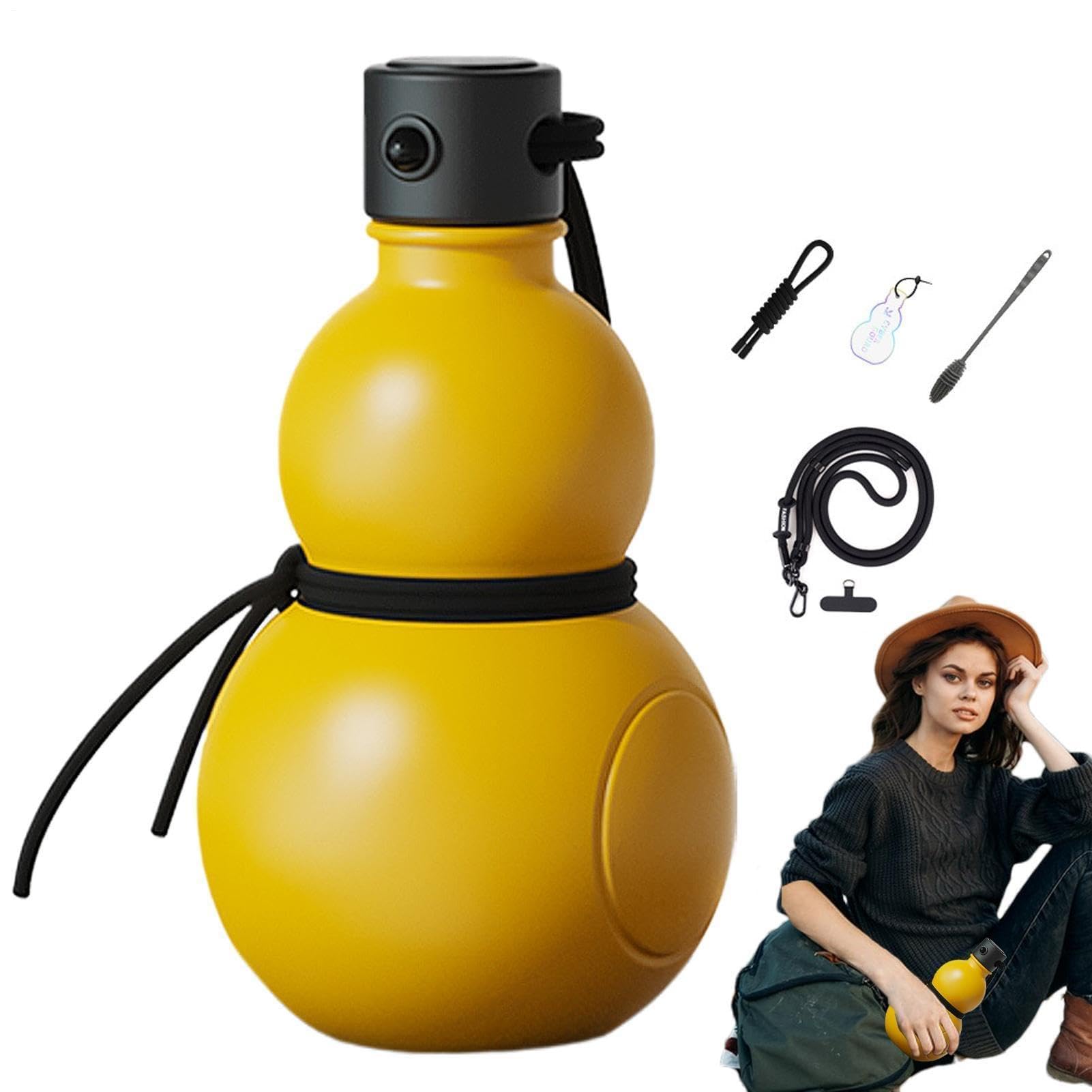 agua de botella de calabaza,frasco de calabaza Botella de agua de viaje con