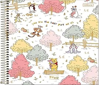 Caderno Cd 10X1 160 Folhas, Pooh, 21 mm, Tilibra - SORTIDO, Multicolorido, 308293