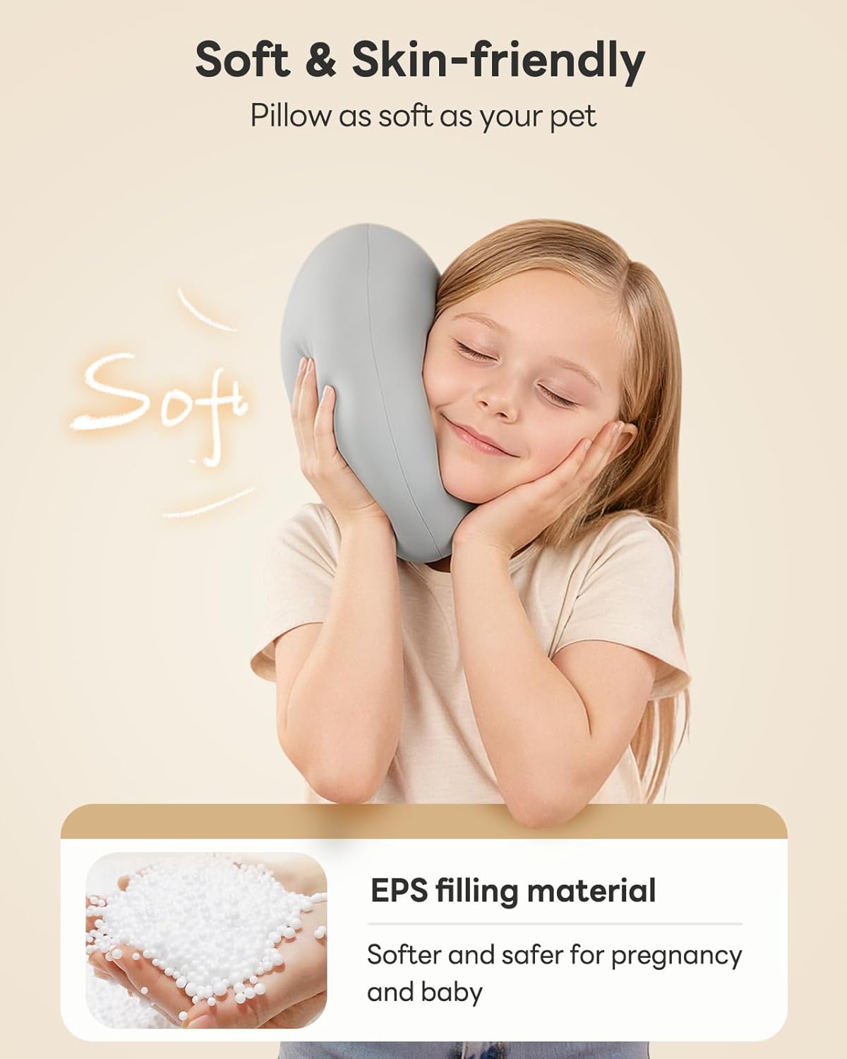 SAIJI Cell Phone Pillow Holder mini iPhone Stand for Bed, Upgraded mini Angle & Height Adjustable Phone Pillow Stand for Watching Video On Bed/Sofa/Lap, Fit for 4.7"-7.0" Device (Gray)