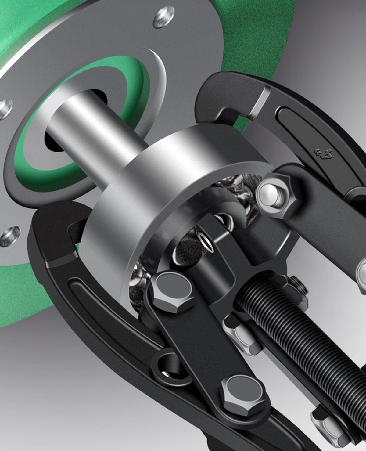 Estrattore idraulico, estrattore per ingranaggi industriale da 10" a 2 o 3 griffe, estrattore forgiato in acciaio al carbonio per la rimozione di giunti di cuscinetti di ingranaggi, fino a 5,5 tonne