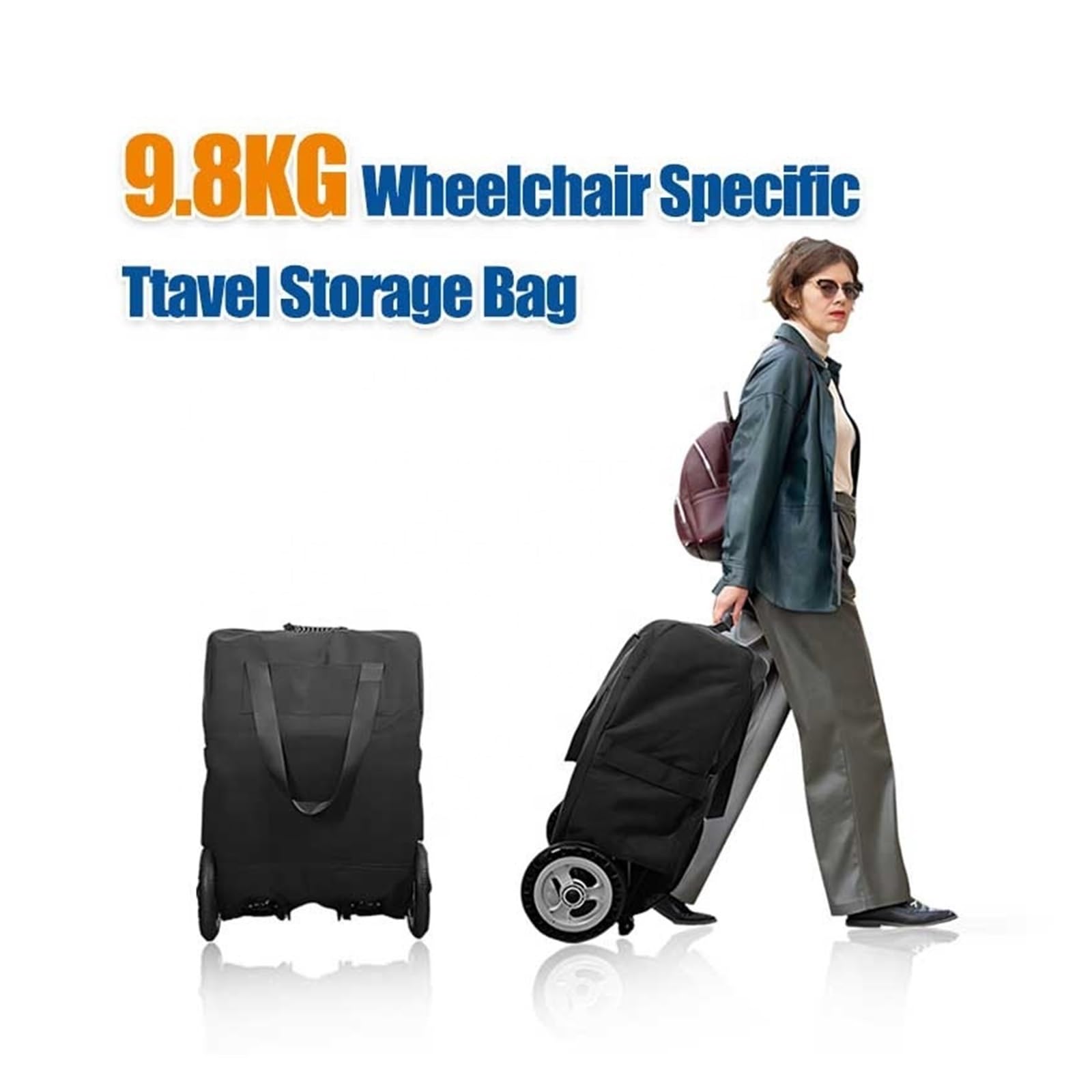 Silla De Ruedas Eléctrica Ultraligera 9,8 Kg Con Batería Litio 6A, Aleación Aluminio, Ligera, Plegable For Personas Mayores Discapacitadas Movilidad Cómoda Fluida(Accessories)