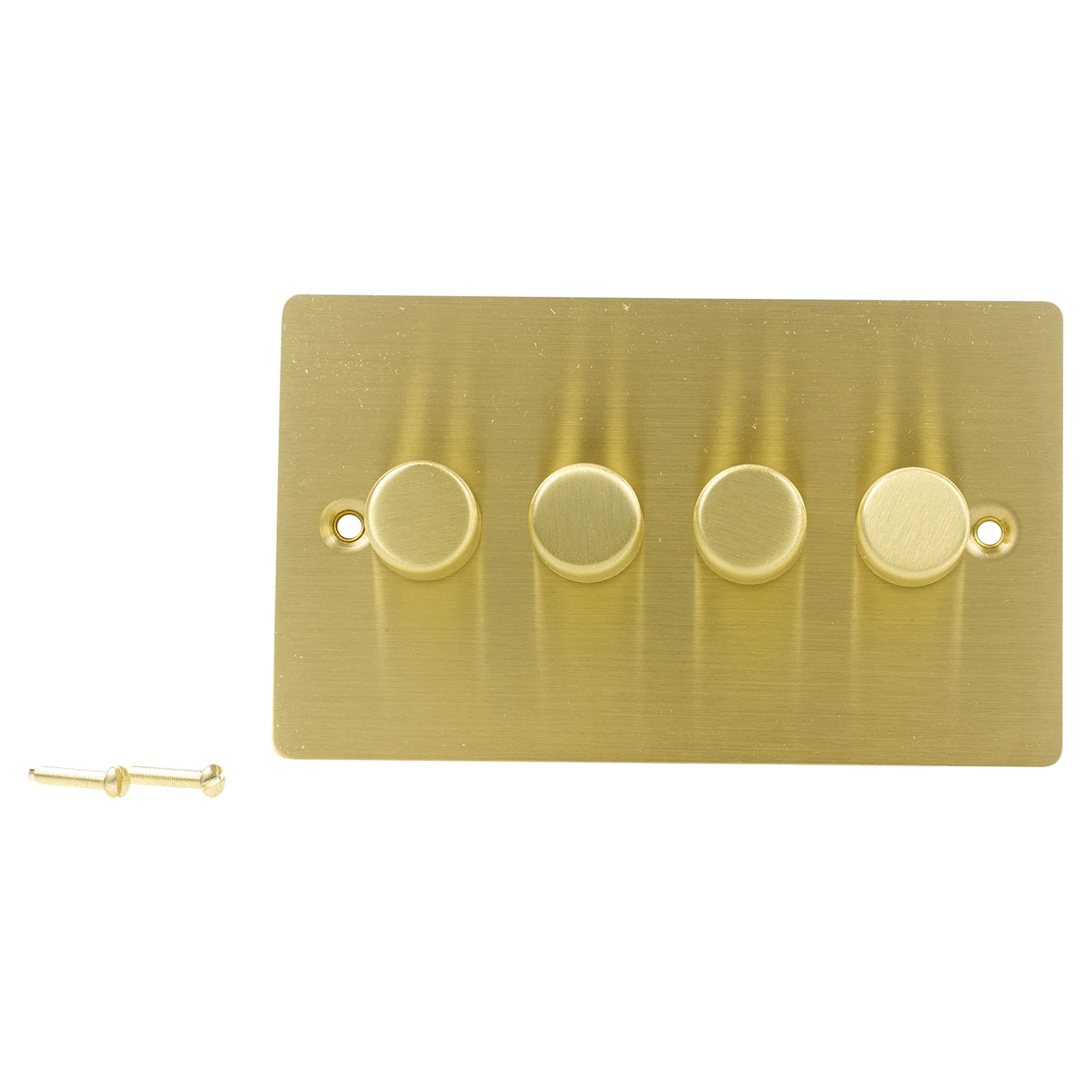 Urbn-Living Brass GoldVolex Crabtree 4-Gang Dimmer Light SwitchFlush Style from B&Q
