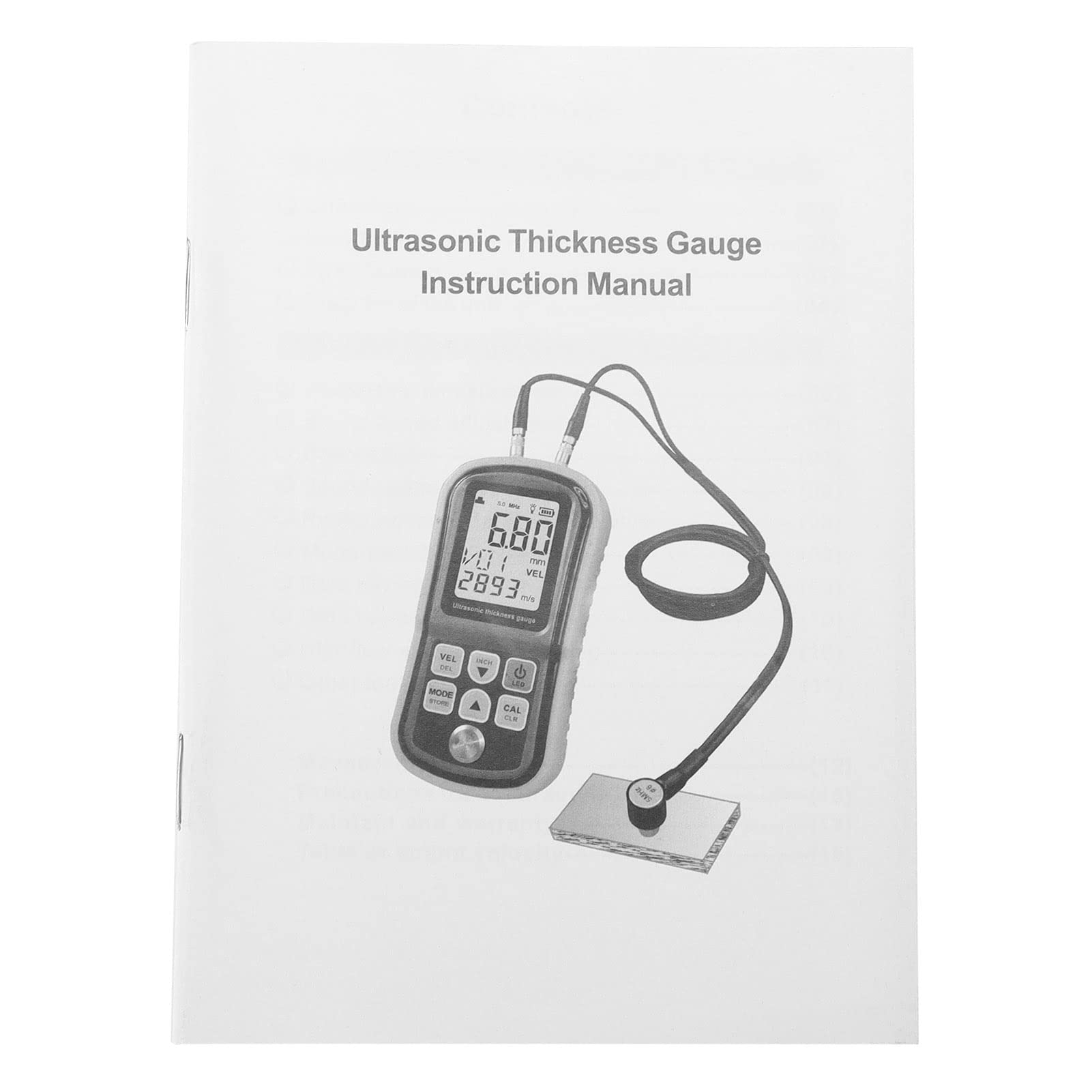 Cocoarm Grubościomierz Ultradźwiękowy Miernik Grubości ABS 1 do 300 Mm 5 MHz Pamięć Danych LCD Pomiar Prędkości Dźwięku dla Metalowych Tworzyw Sztucznych Szkło Ceramiczne Użytkownicy Inspekcji