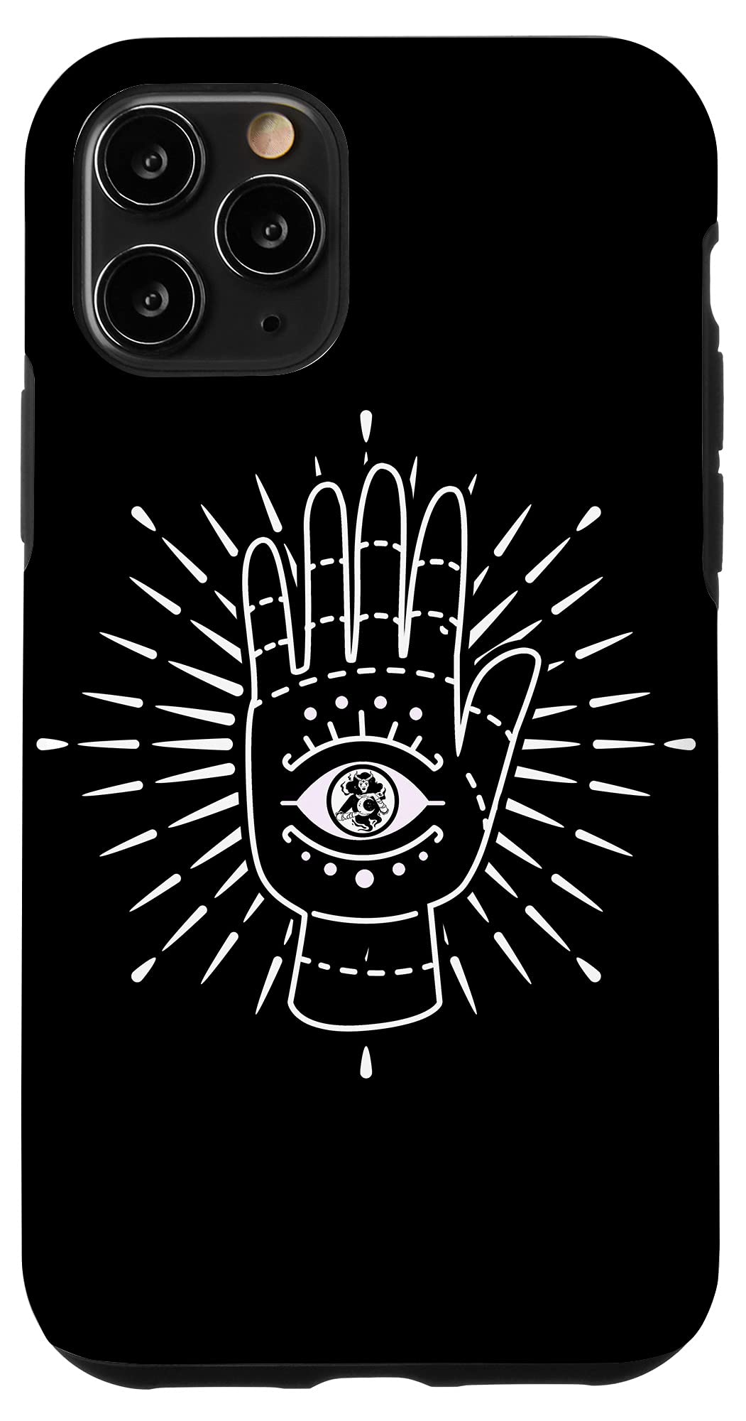 Amazon.com: iPhone 11 Pro Hamsa Hand Witch Protection Symbol Moon Third Eye  All Seeing Case : Cell Phones & Accessories