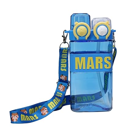 Confidence Portable Cute Design Summer Water Bottle With Straw Double Drinking Bottle For Boys And Girls