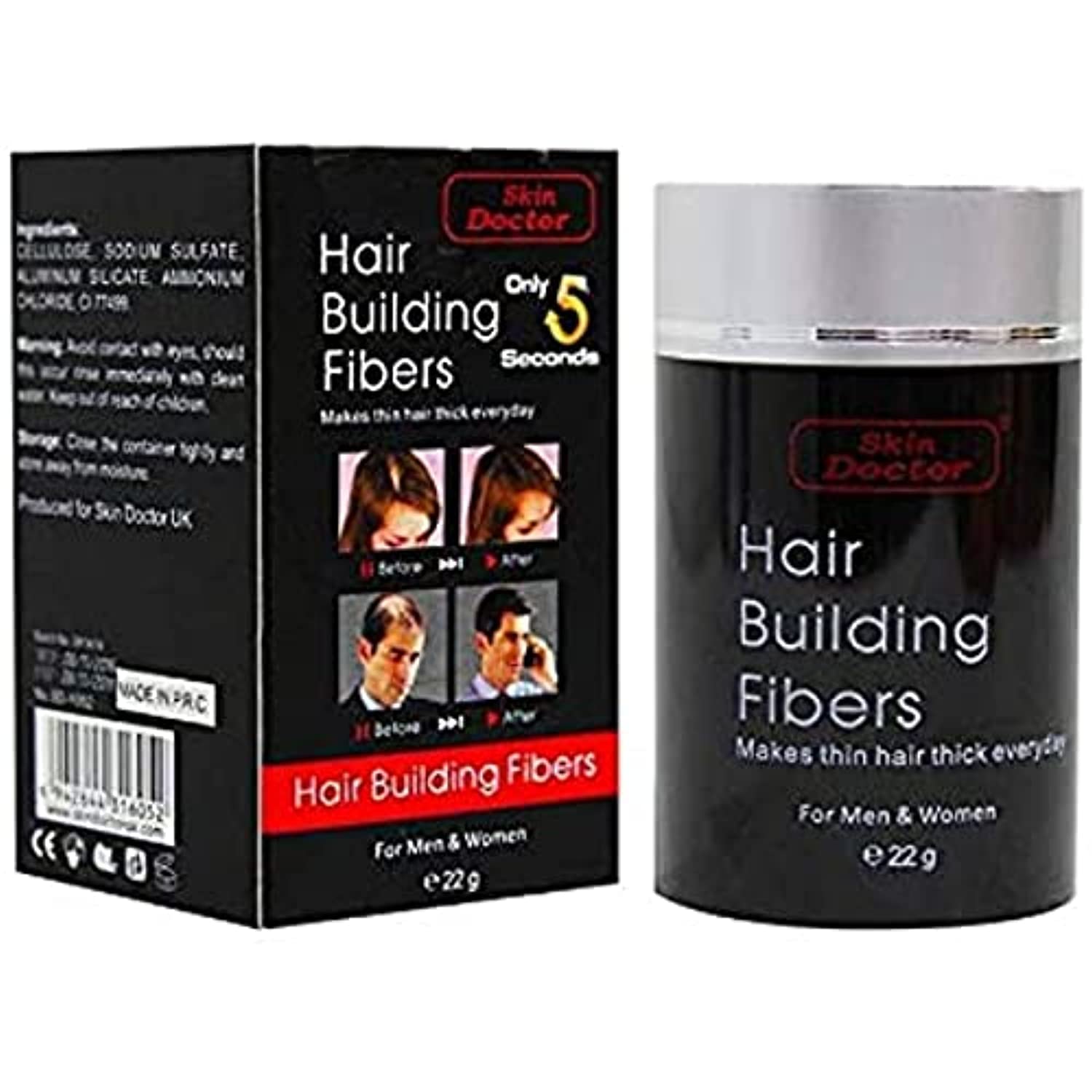 Skin Doctor Hair Building Fibers (Black 1)