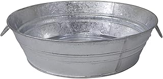 Behrens 105LFT 3 Gallon Hot Dipped Steel Low Flat Tub, Silver Limited Edition