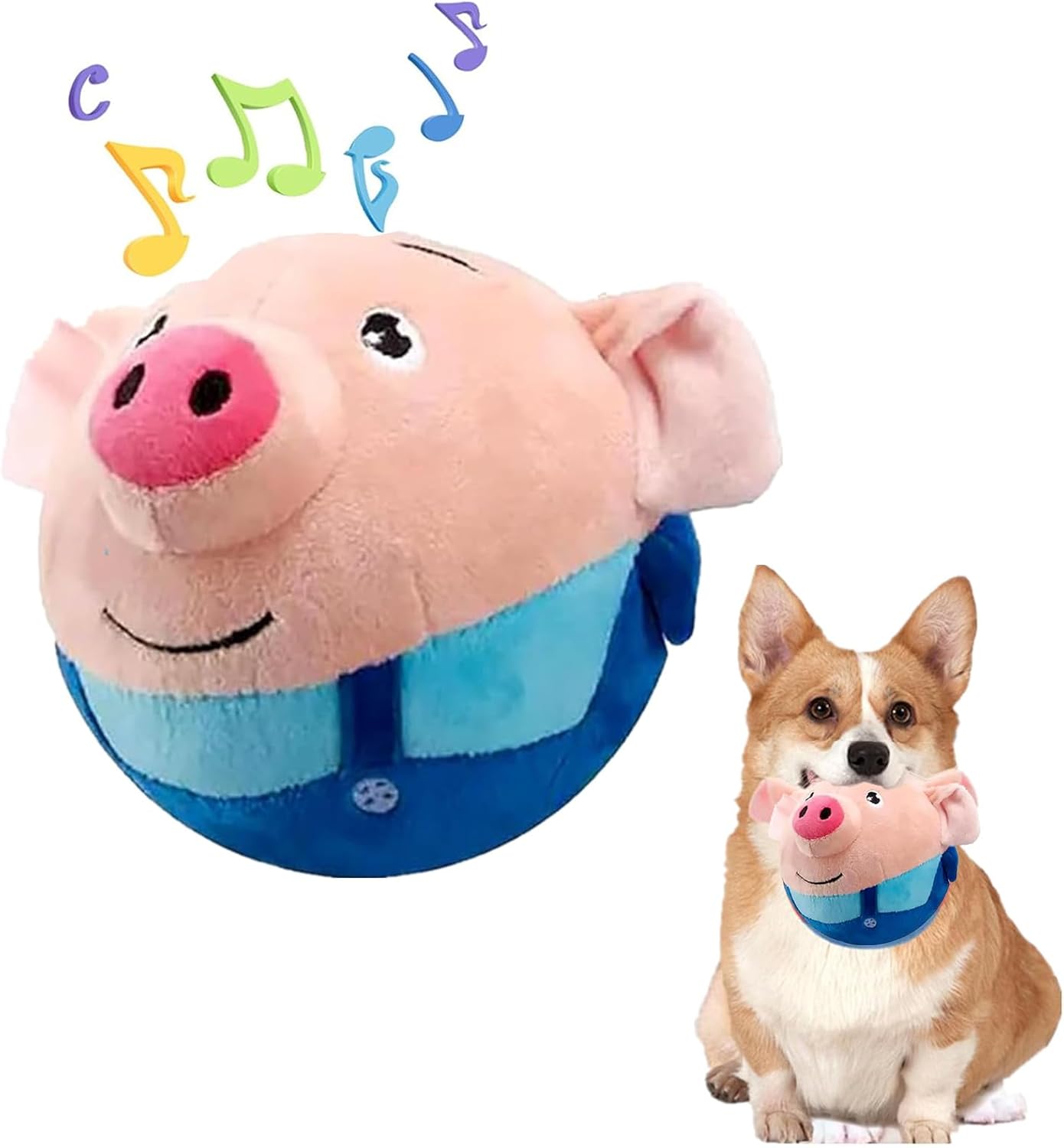 Moving Dog Toy, Interactive Dog Pig Toy Pet Bouncing Balls USB