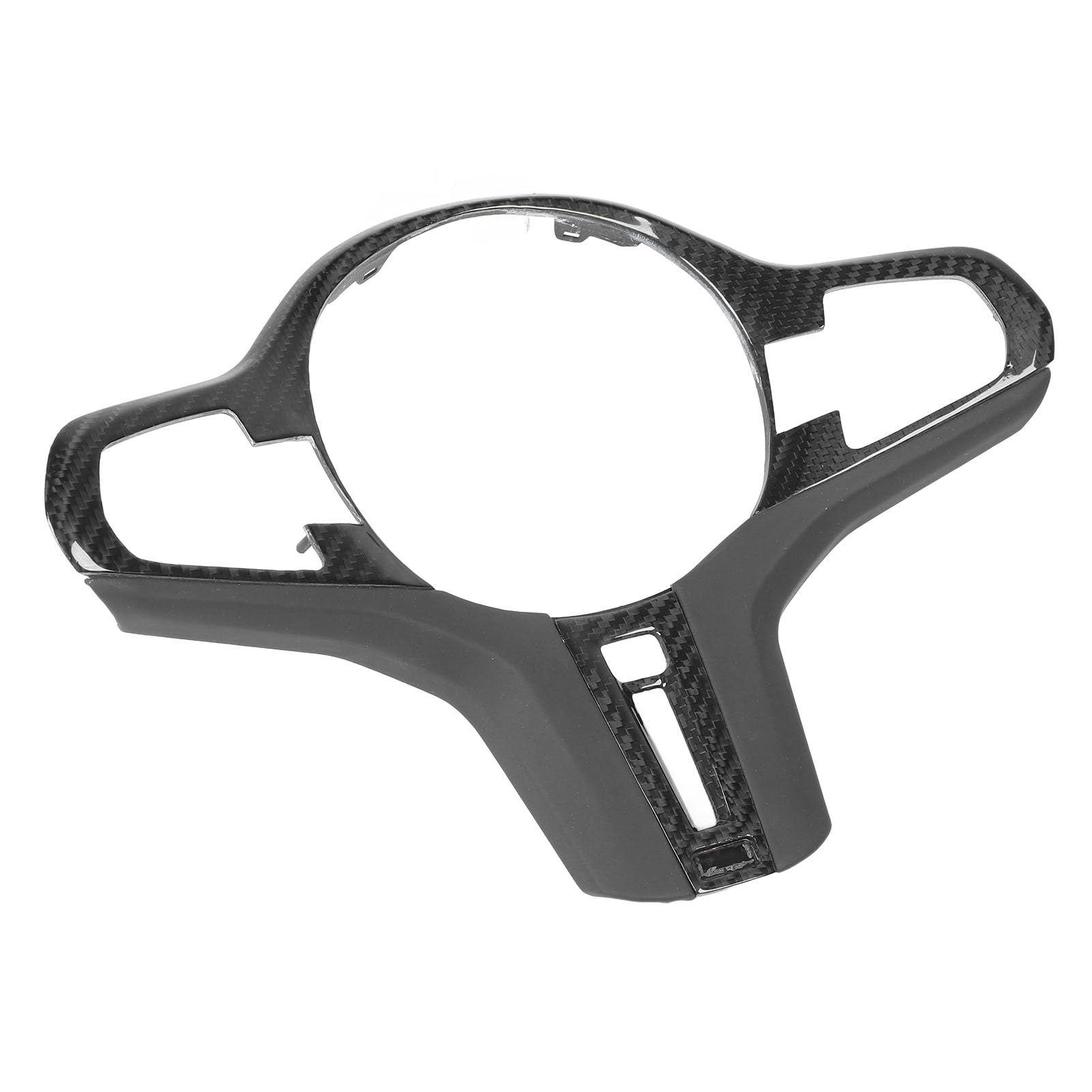 Cocoarm Cocoarm Marco de Volante de Fibra de Carbono, Embellecedor de Protección de Cuero de Napa para M5 X3 X4 F90 G30 G32 G01 G02, Agarre Cómodo para Estilo Deportivo (Sin botón de calefacción)