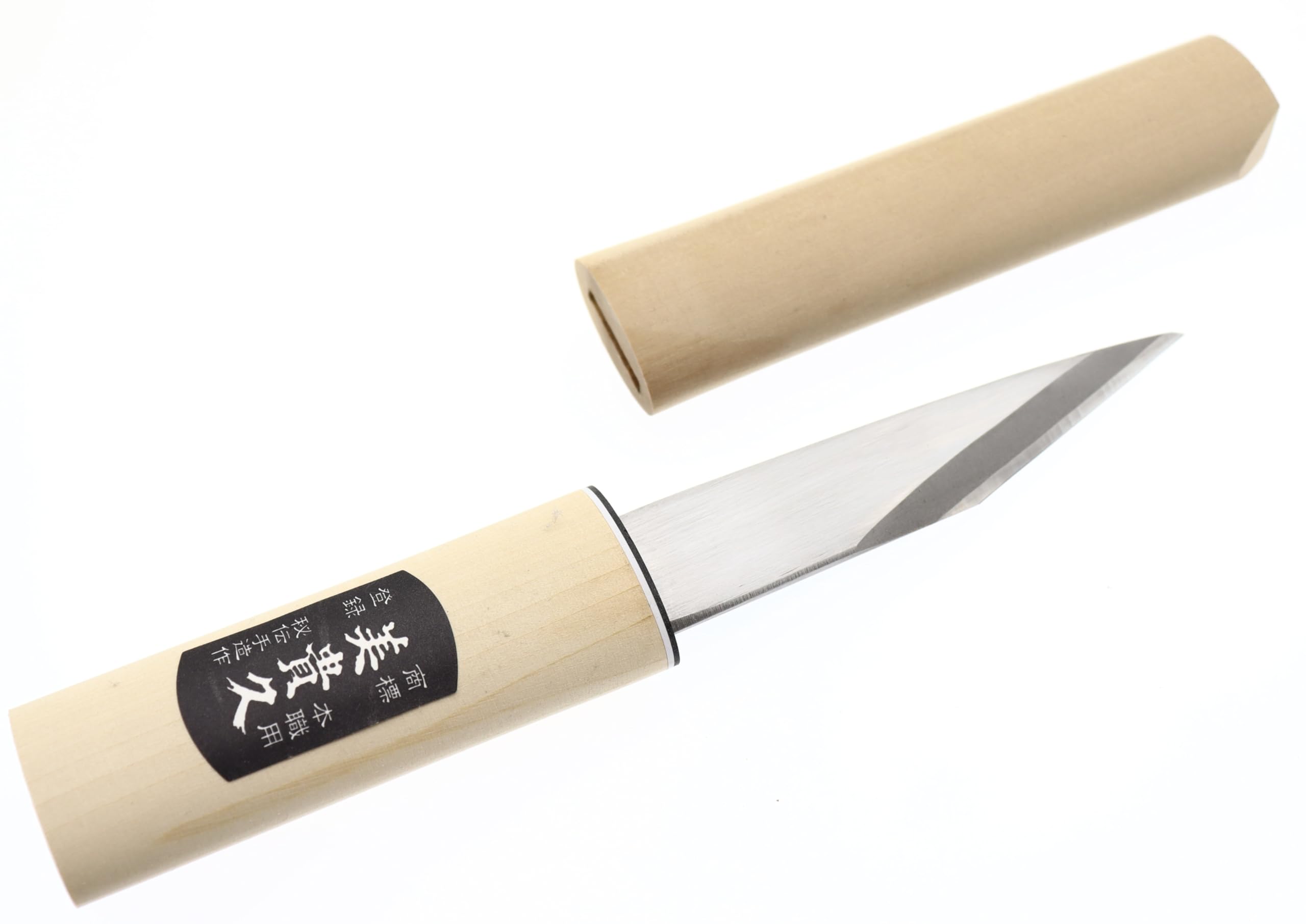 Cuchillo artesanal Kiridashi Katana hoja de carbono Carpintería madera forjada a mano en Japón (pulido, 120 mm)