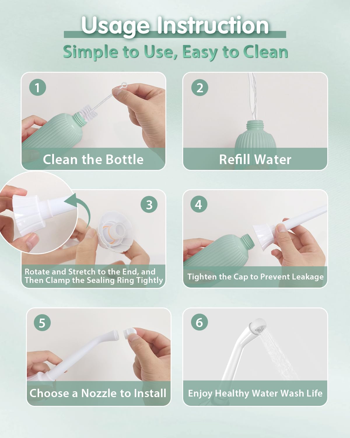 ELECTOMANIA ® 500ML Plastic Retractable Handheld Bidet Portable of Antislip, Bidet Angled Nozzle Spray with Travel Bag (Light green) ELECTOMANIA ® 500ML Plastic Retractable Handheld Bidet Portable of Antislip, Bidet Angled Nozzle Spray with Travel Bag (Light green)